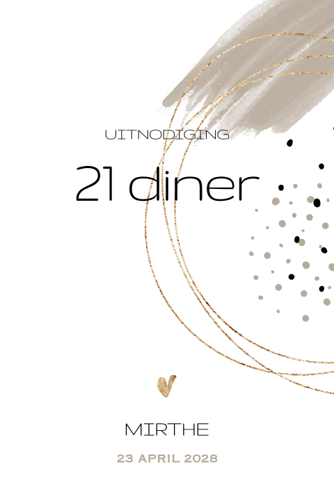 21 diner uitnodiging modern