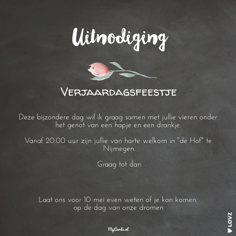 Tekst Uitnodiging 70Ste Verjaardag