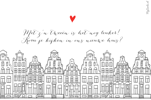Amsterdam verhuiskaart amsterdamse huisjes en grachtenpanden