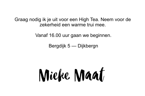 Uitnodiging High Tea Kleurplaat Kaart Vlinders