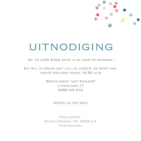 Uitnodiging Tekst Voorbeelden Mycards Nl