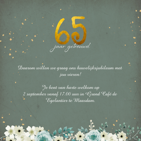 65 jaar getrouwd kaarten maken - vijfenzestig