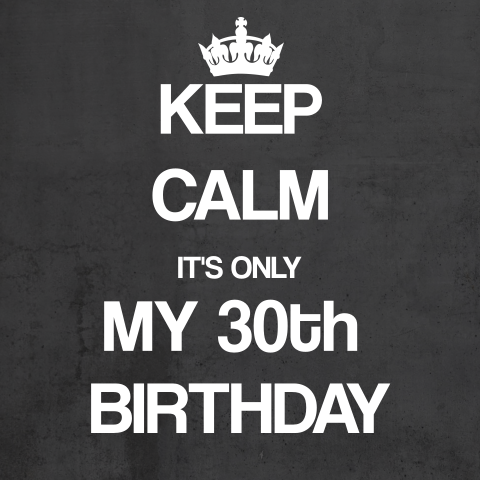 Keep Calm uitnodiging 30e verjaardag