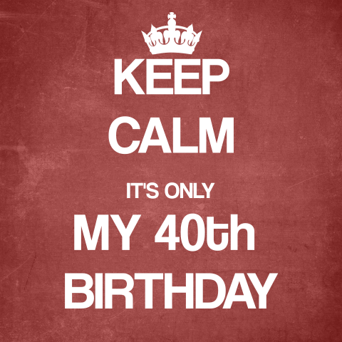 Keep Calm uitnodiging 40e verjaardag