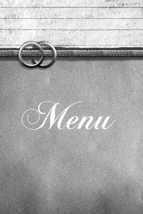 Vintage menu kaart zwartwit