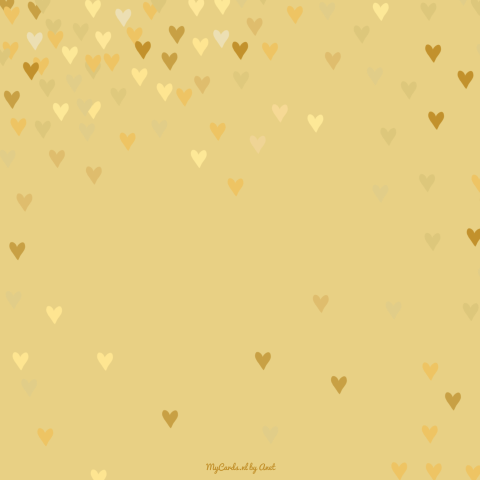 Originele arabische trouwkaart met gouden hartjes