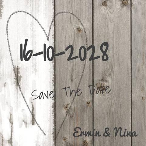 Save the date houtlook en hart