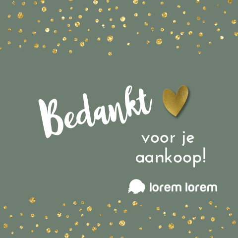 Thank you for you order bedankkaartje