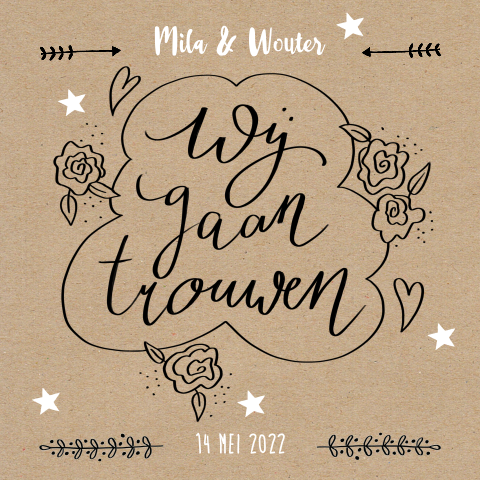 Wij gaan trouwen trouwkaarten maken | MyCards.nl