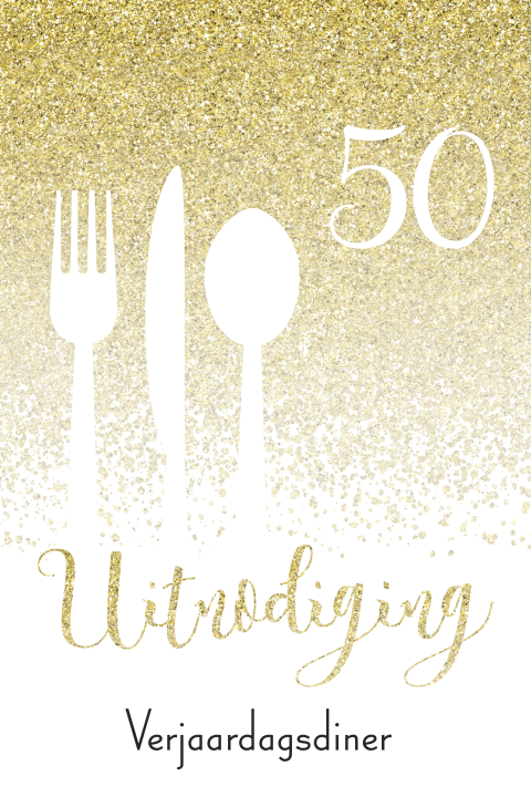 Uitnodiging 50 jaar verjaardag voor een diner