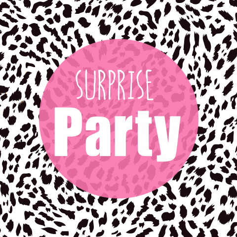 Uitnodiging surprise party dierenhuid