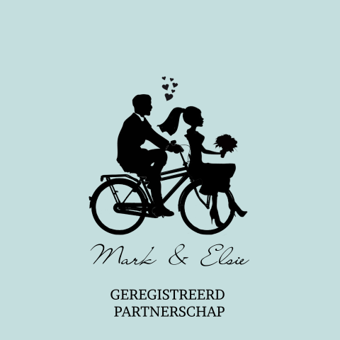 Uitnodiging Partnerschap met koppel op fiets