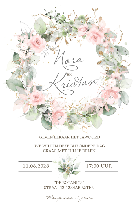 Uitnodiging Feestje Oudejaarsavond Met Aftellende Klok Op Sterrenhemel