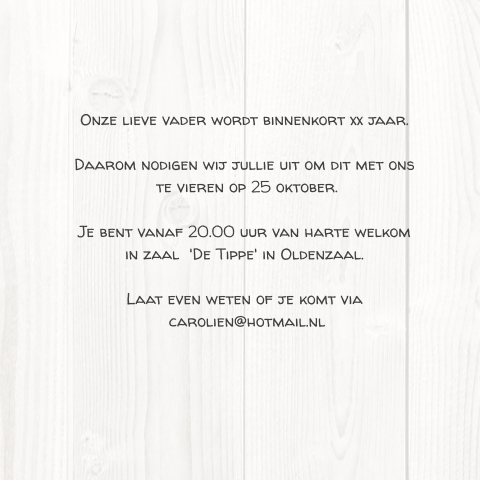 70 Jaar Uitnodigingskaarten Maken Zeventig