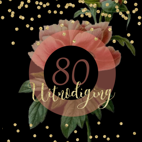 Verjaardag uitnodiging, 80 jaar geworden!