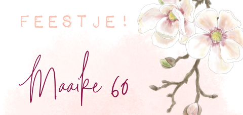 Verjaardagsuitnodiging magnolia 60
