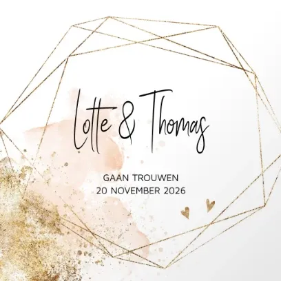 Kleine bedankkaartjes met geometrisch ontwerp