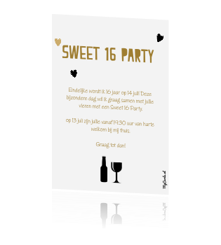 Verbazingwekkend Sweet 16 party diner uitnodiging met verschillende teksten GP-62