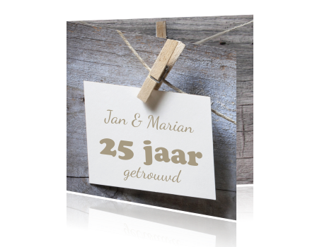 Uitnodiging Huwelijksjubileum 25 Jaar Getrouwd